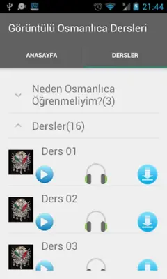 Görüntülü Osmanlıca Dersleri android App screenshot 10